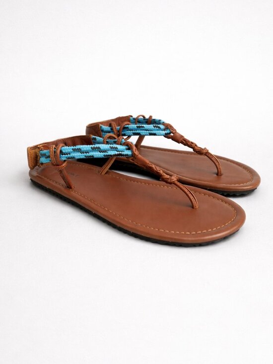 Free People - island hopping wrap leather sandals (luggage) / women's 7.5 (New)